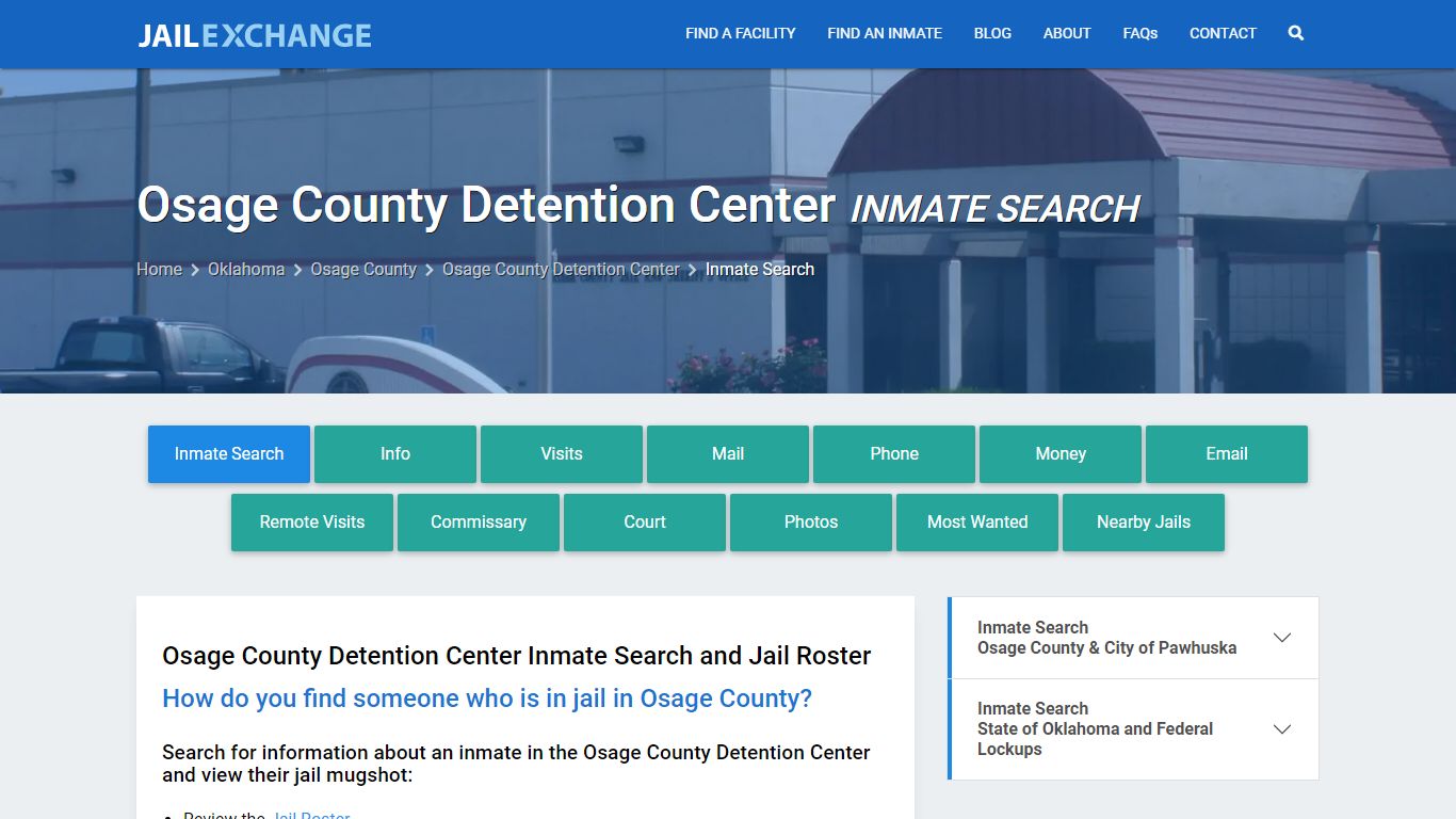 Osage County Inmate Search | Arrests & Mugshots | OK - Jail Exchange